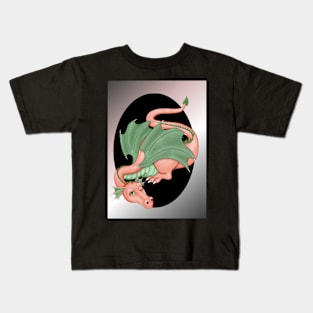 Coral Dragon Resting Kids T-Shirt